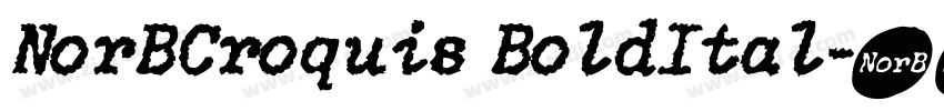 NorBCroquis BoldItal字体转换